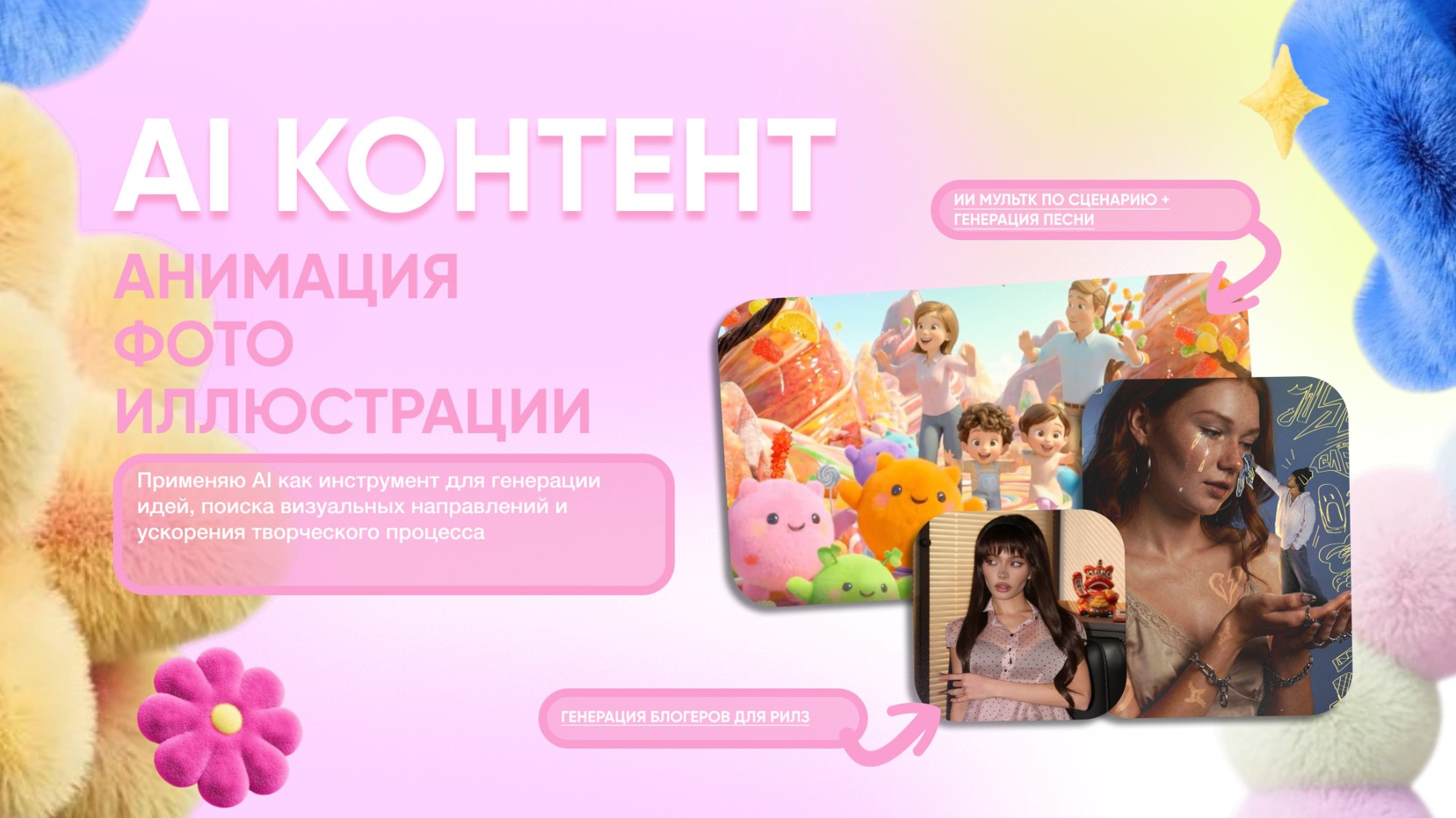 AI Контент — анимация, фото, иллюстрации